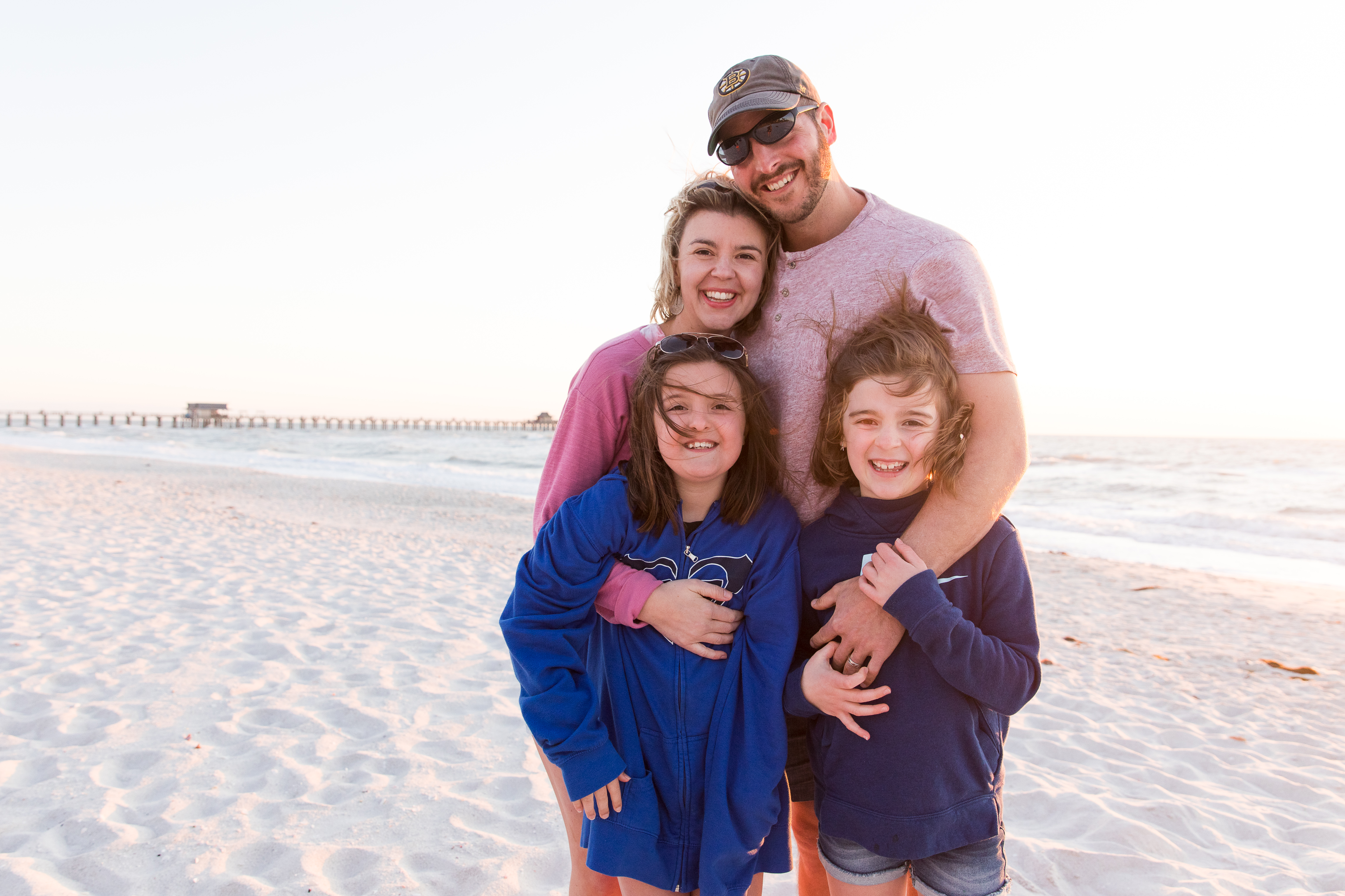 kristy dooley and family on beach