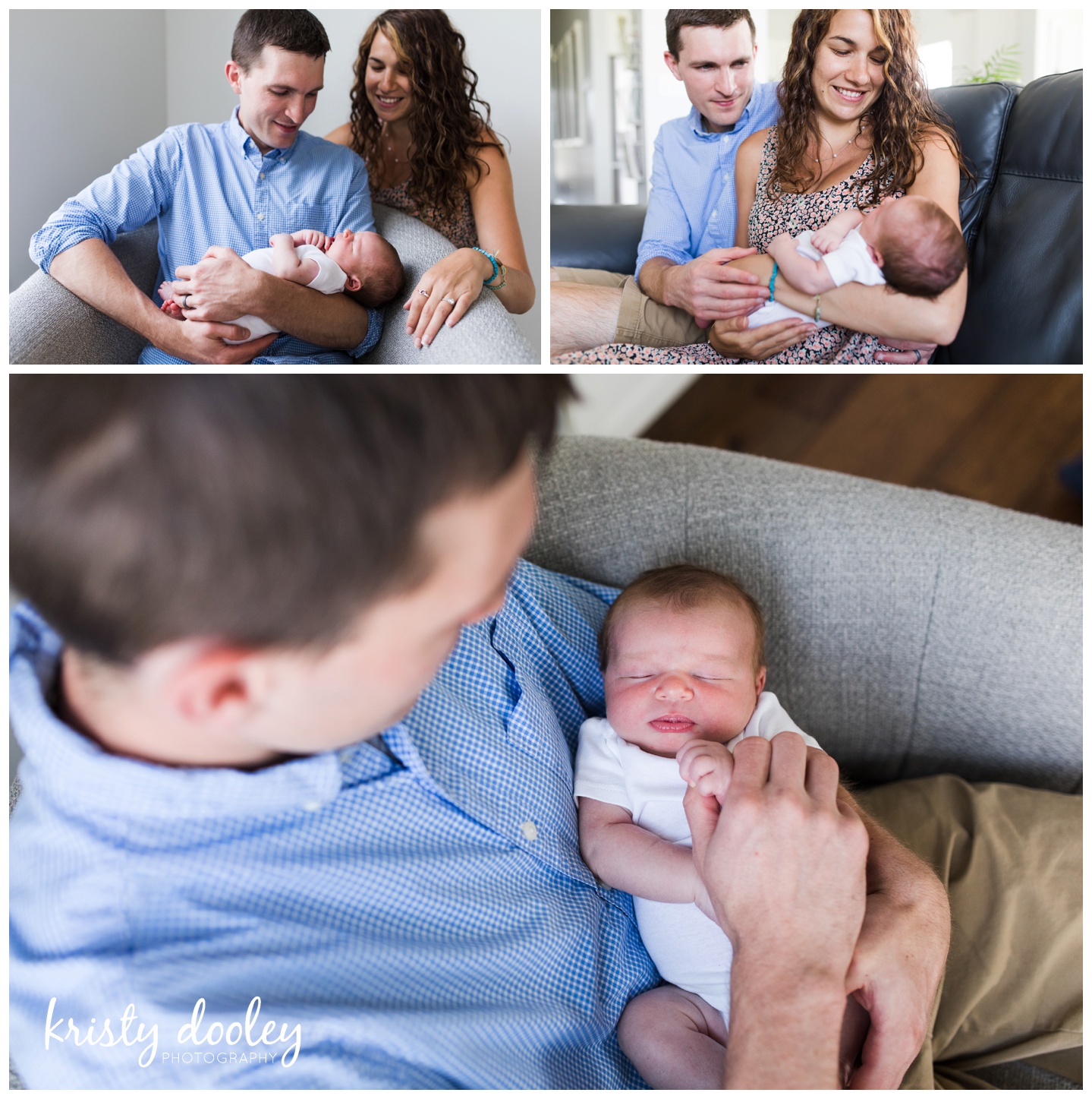 family photoshoot with newborn