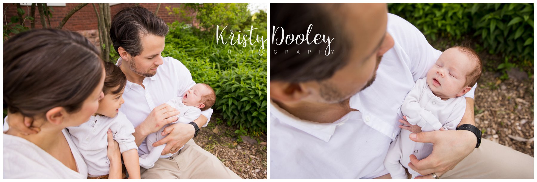 family outdoor newborn session